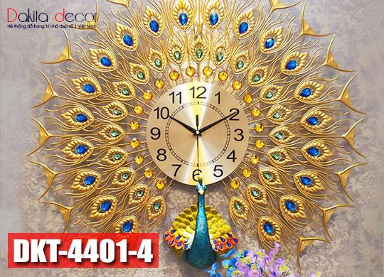 Đồng hồ treo tường trang trí chim công đơn sang trọng DKT4401-4