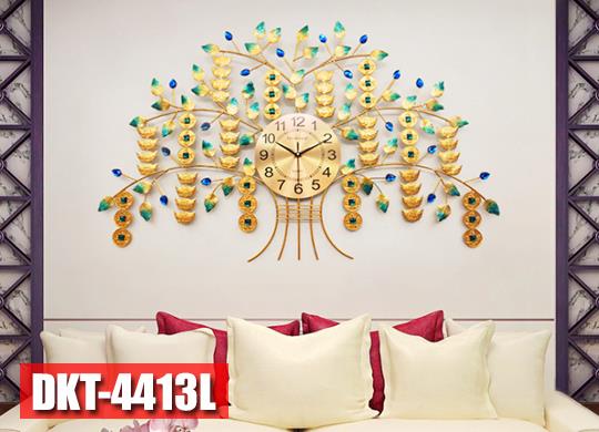 Đồng hồ treo tường trang trí cây kim tiền lớn DKT4413L