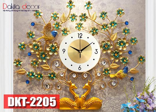 Đồng hồ treo tường trang trí hươu đôi DKT2205