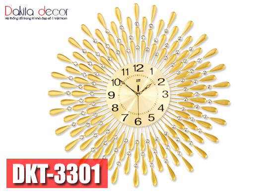 Đồng hồ treo tường trang trí Mặt trời tỏa nắng DKT3301